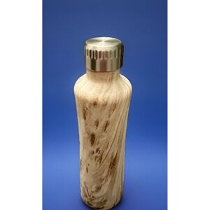 The Coffee Bean & Tea Leaf Stainless Steel Water Drink Bottle Brown Marble 16oz‎
